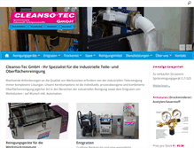 Tablet Screenshot of cleanso-tec.ch
